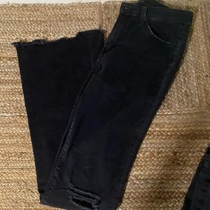High Rise Black flare jeans